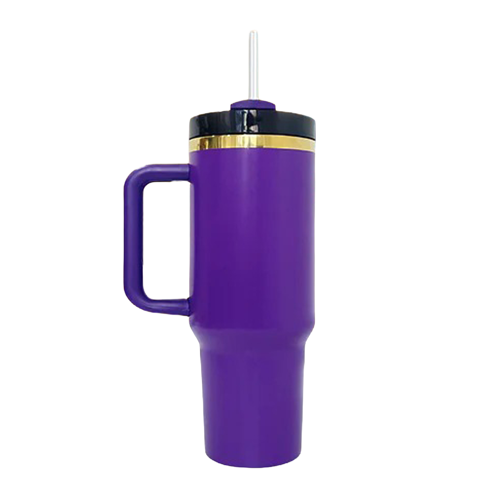 40oz Gold Plated Tumbler - Purple