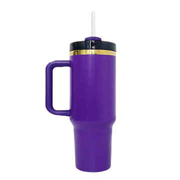40oz Gold Plated Tumbler - Purple