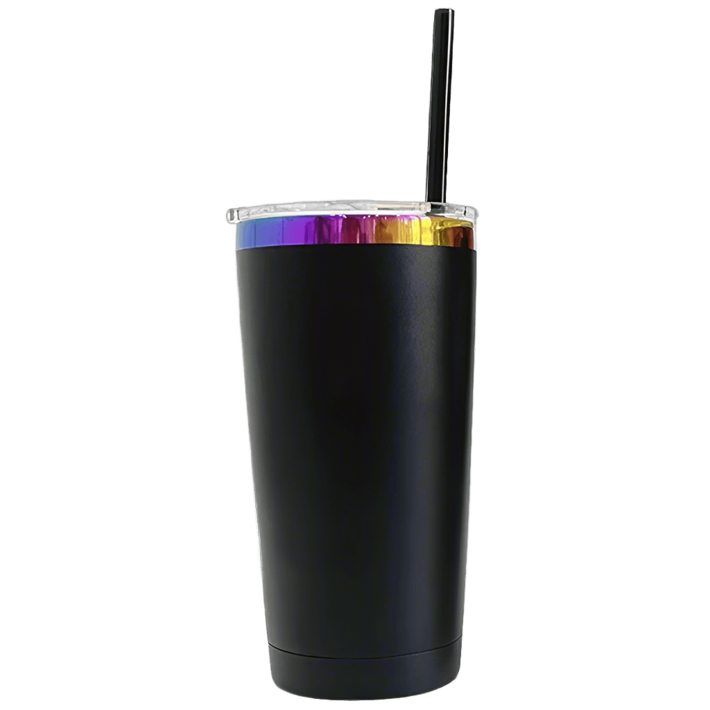 20oz Rainbow Plated Tumbler - Black