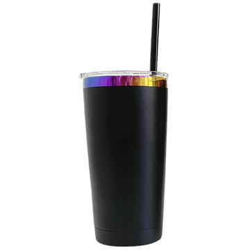 20oz Rainbow Plated Tumbler - Black