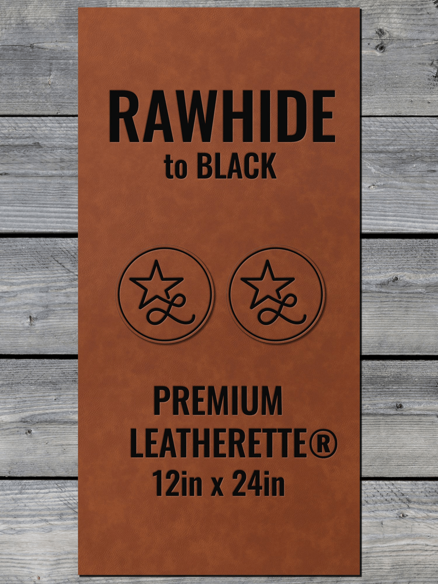 Rawhide / Black Durra-Bull Premium Leatherette® Sheets (12x24)