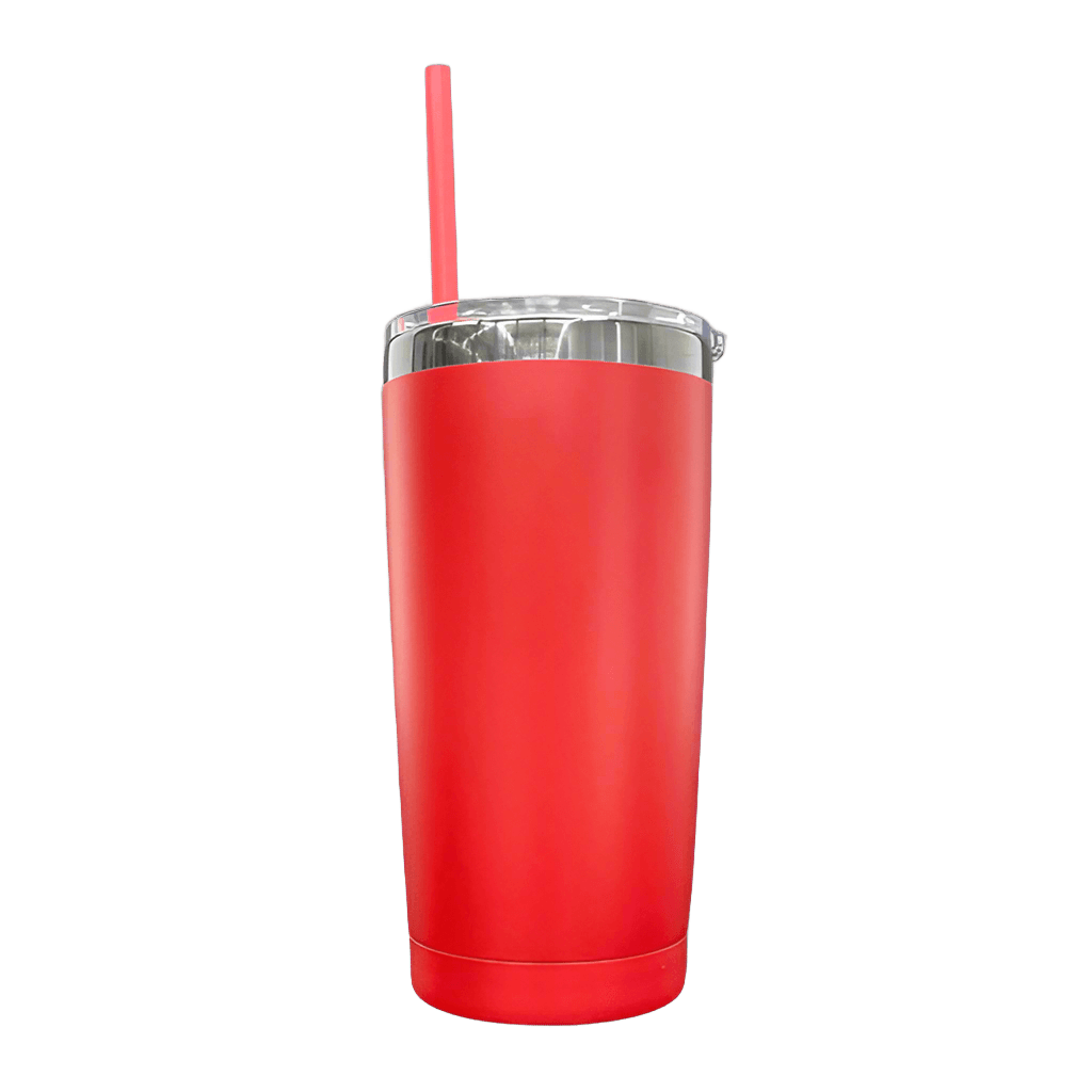 20oz Mirror Black Plated Tumbler - Red
