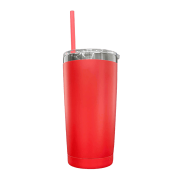 20oz Mirror Black Plated Tumbler - Red