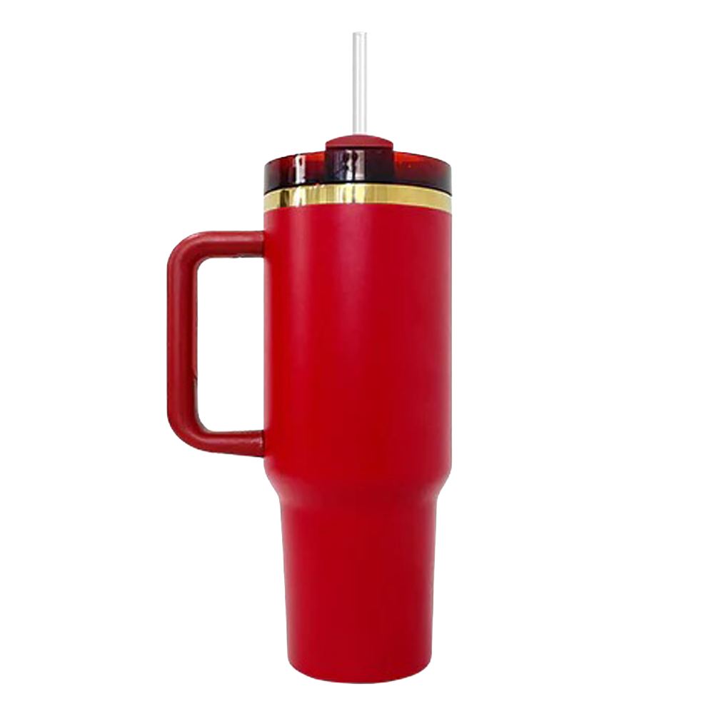 40oz Gold Plated Tumbler - Red