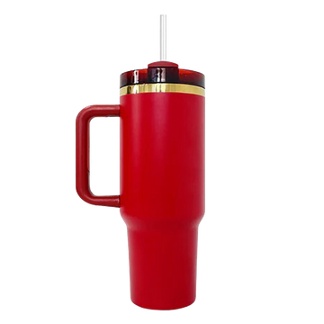 40oz Gold Plated Tumbler - Red