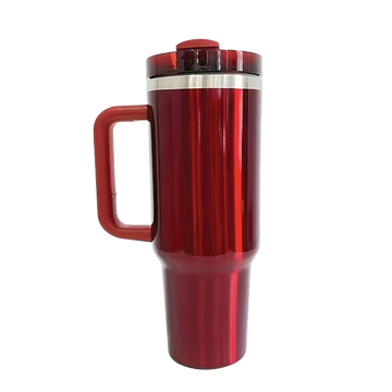 40oz Stainless Steel Tumbler - Metallic Red
