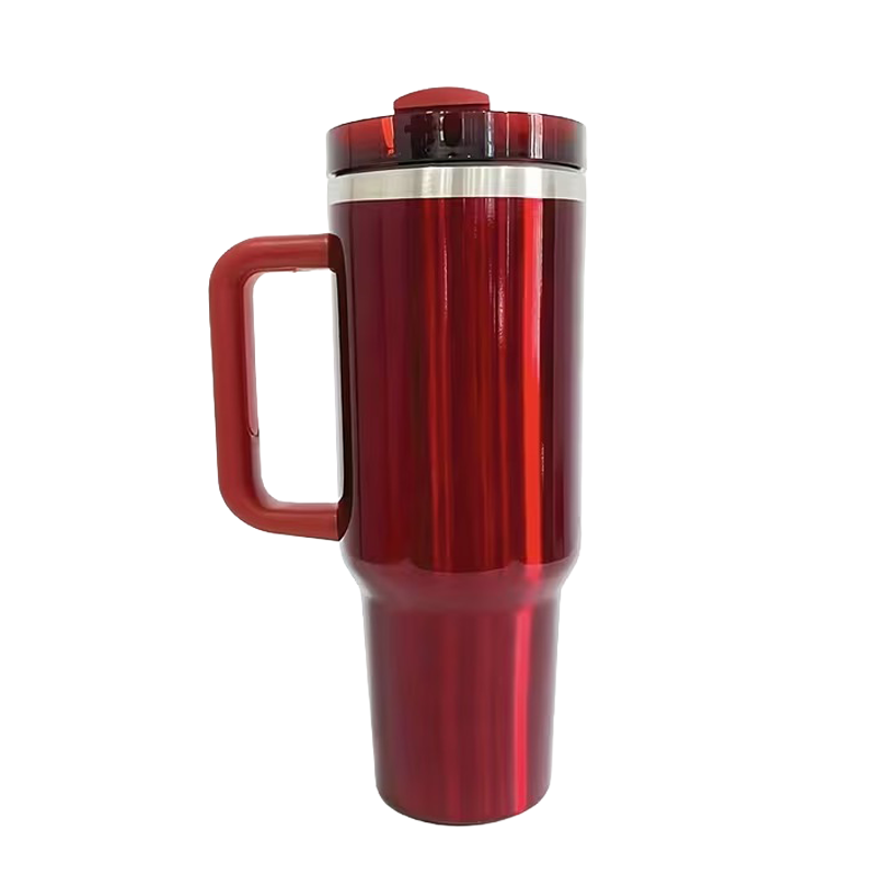 40oz Stainless Steel Tumbler - Metallic Red