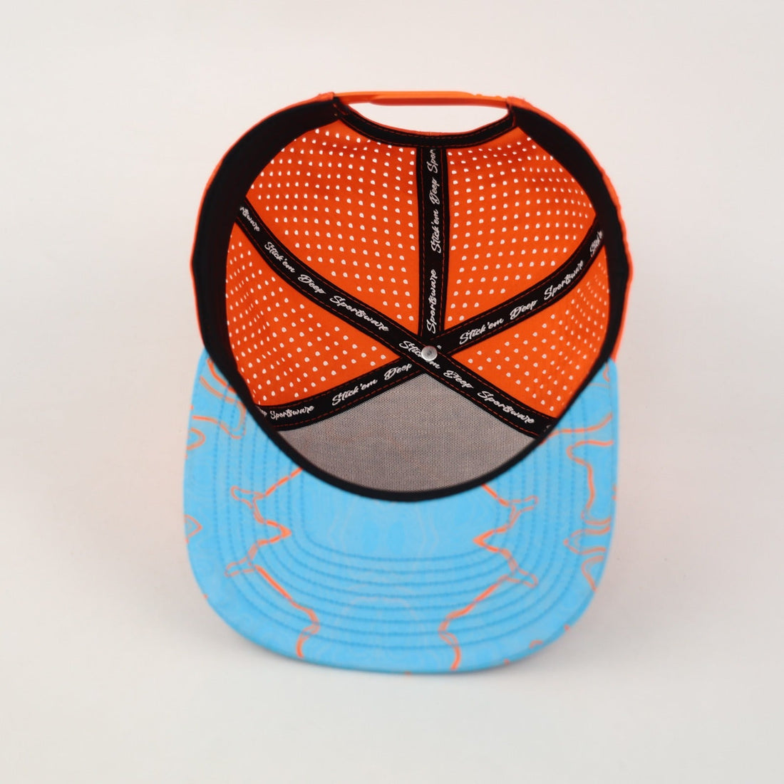 Neon Orange and Blue Topo | Durable Liquid Repellent Cap | Performance Waterproof Hat