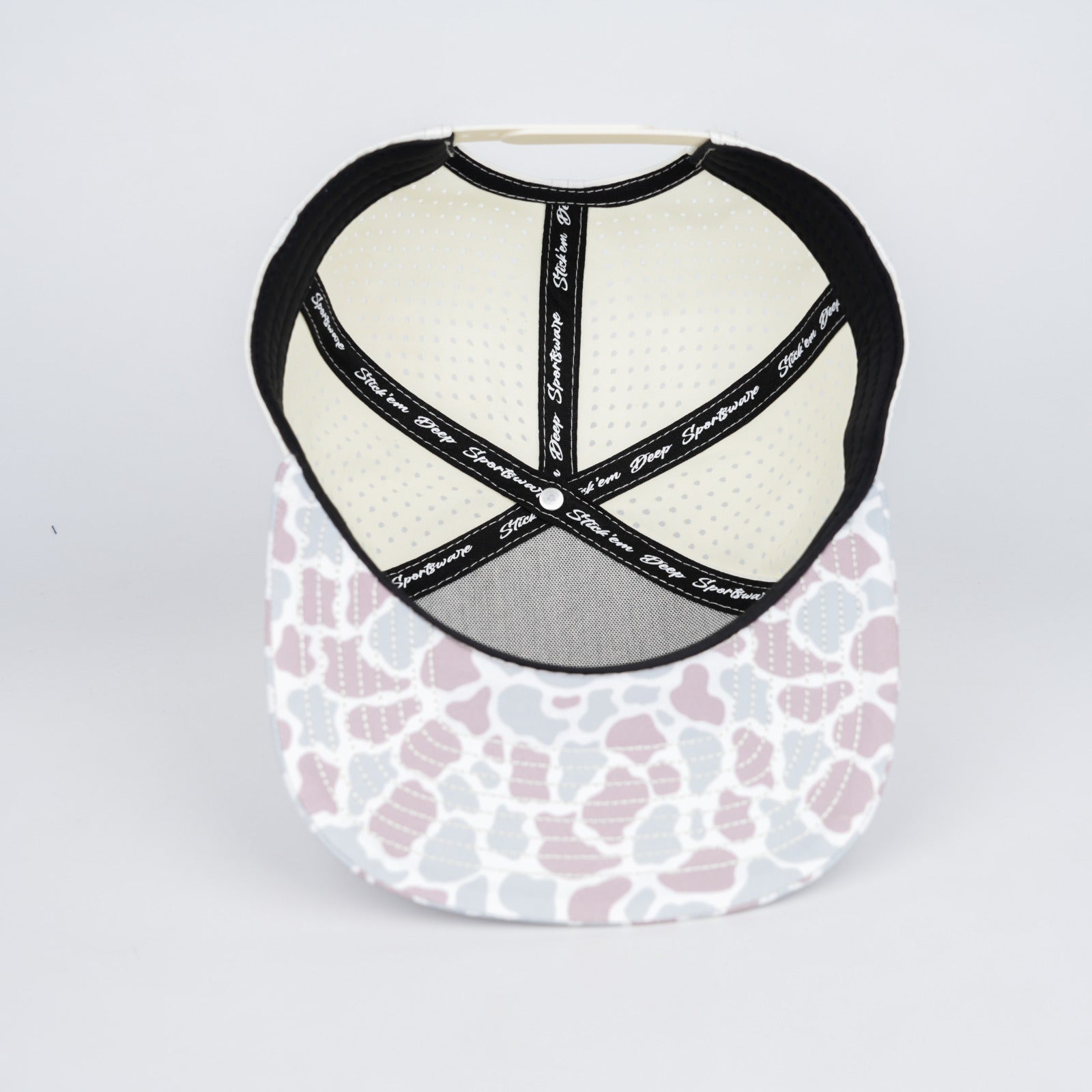 White Front Slate Brown Camo Yellow Back | Performance Waterproof 7-Panel Hat