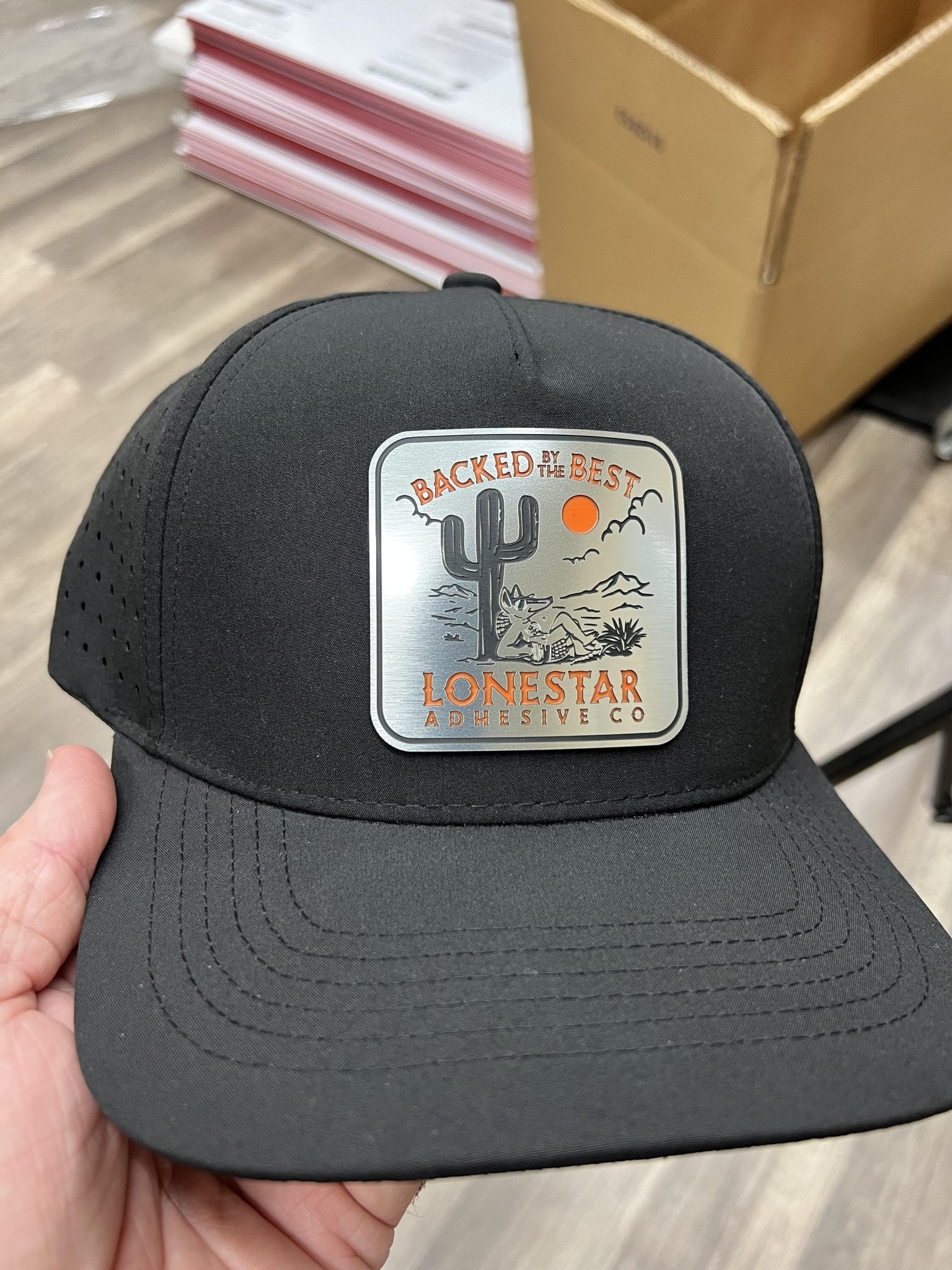 Acrylic: Stainless / Black / Orange TriLayer Durra-Bull™ Laserable Panels (12"x24")