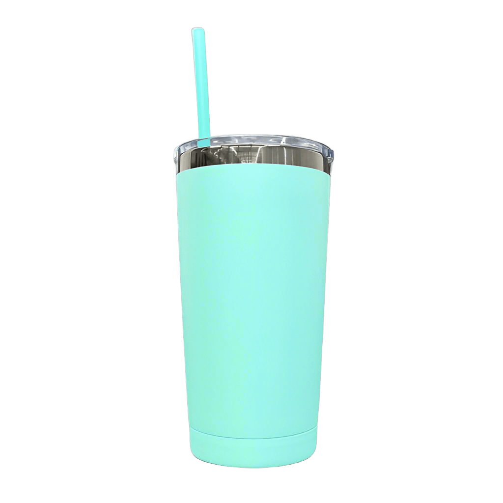 20oz Mirror Black Plated Tumbler - Turquoise
