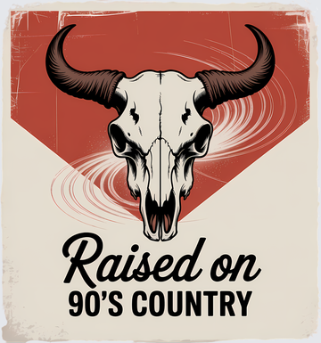 Raised On 90s Country Bull Skull Vintage - DTF Transfer