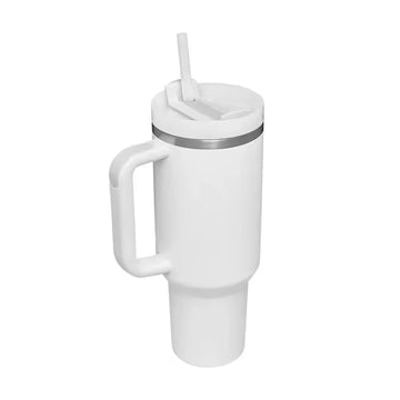 40oz Stainless Steel Tumbler - White