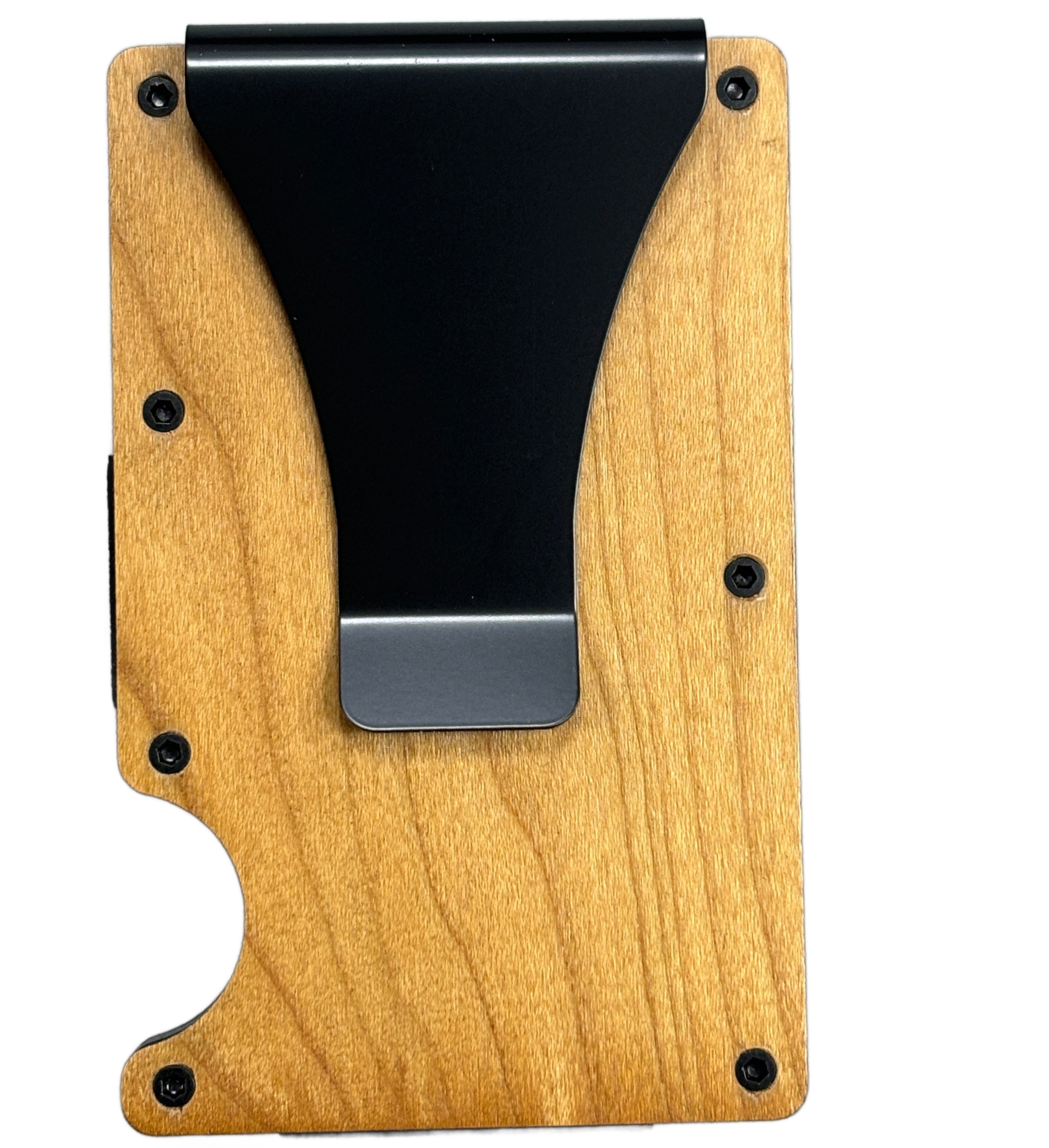 Minimalist RFID Wallet – Cherry Wood