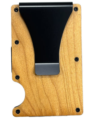 Minimalist RFID Wallet – Cherry Wood