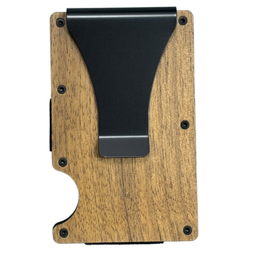 Minimalist RFID Wallet – Walnut Wood